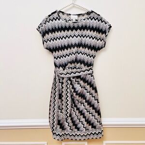 Donna Morgan Chevron Knit Dress